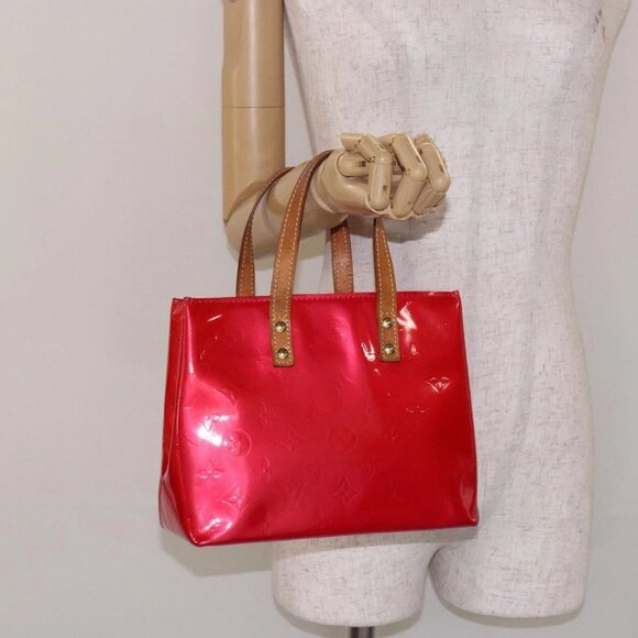 LOUIS VUITTON Monogram Vernis Reade PM Hand Bag Fuchsia Pink M91221 Auth 136883 - Picture 3 of 16